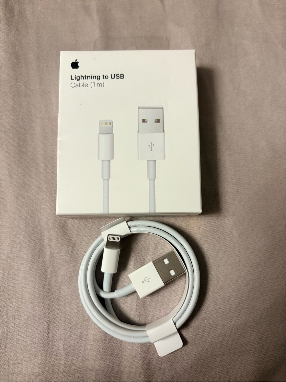 Pair of Apple Lightning to USB Cable 1m
